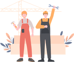 建設作業員のイラスト